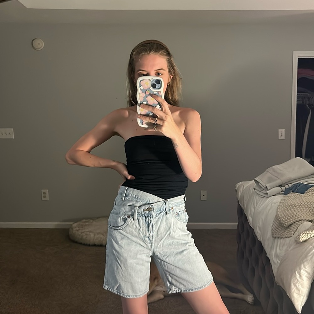 Pistola Bobbie Mom Criss Cross Shorts